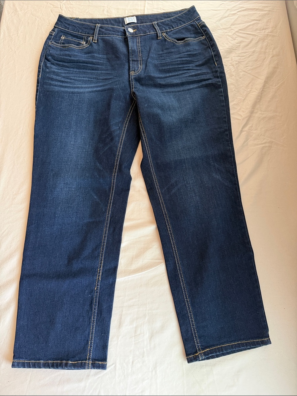 Time and Tru Women's Dark Blue Straight-Leg Jeans